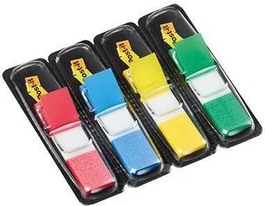 Post-it® Small Repères autocollants - 4 couleurs - 4 x 35 feuilles