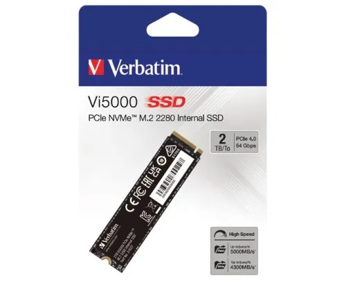 SSD Verbatim Vi5000 M.2 - 2 To PCI Express 4.0 NVMe 3D NAND