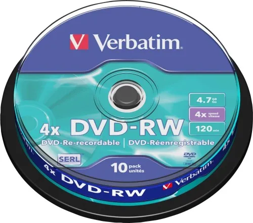 Verbatim DVD-RW 4,7 Go/120 min/4x 43552 (VE10)
