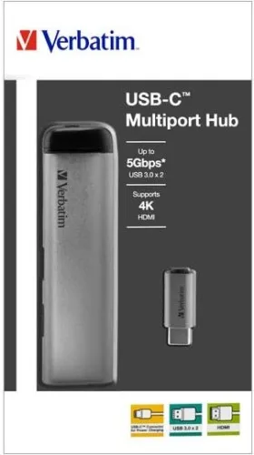 Verbatim Adaptateur multiports Hub USB-C avec HDMI