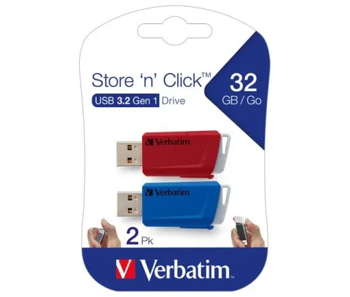 Clés USB Verbatim Store 'n' Click 3.2 2x32GB