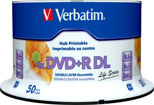 Verbatim DVD+R DL 8,5 Go/240 Min/8x 97693 (VE50)