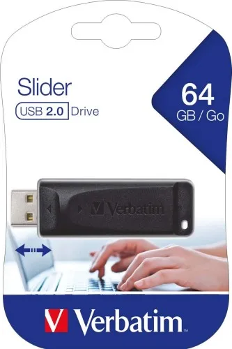 Verbatim Slider Clé USB 64 Go noir 98698 USB-A (USB 2.0)