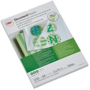 Poche transparente GBC DocumentPouch 3740400 DIN A4 150 µm — lot de 100 pièces