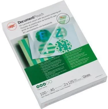 Pochettes de laminage GBC DocumentPouch A5 125µm - 100 unités/paquet