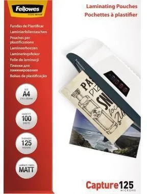 Film de laminage Fellowes Capture 125 5328502 DIN A4 mat 100 pièces/paquet