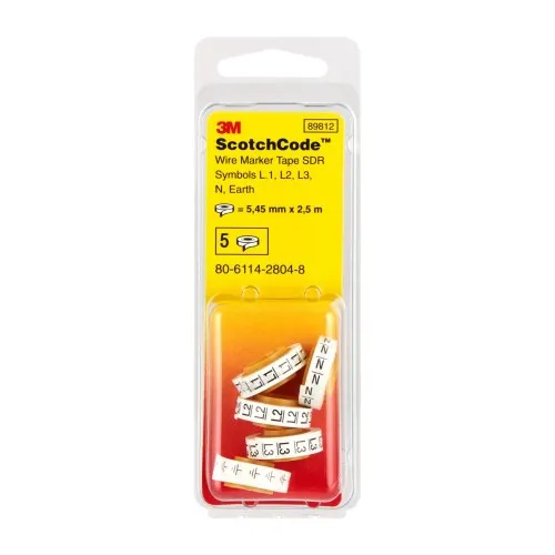 Bande de marquage de câbles 3M ScotchCode (rouleau de rechargement) 80-6114-2804-8
