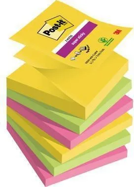 Post-it® Super Sticky Z-Notes Rio de Janeiro Notes autocollantes 7,6 x 7,6 cm 1 pack = 6 blocs — lot de 6