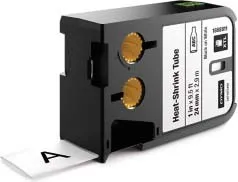 DYMO® Original XTL gaine thermorétractable - noir sur blanc - pour XTL 300/500, polyoléfine, sans fin