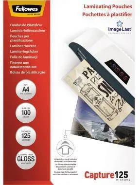 Film de laminage Fellowes brillant 125 microns A4 1 boîte = 100 pièces