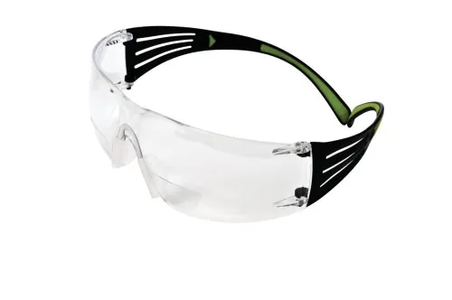Lunettes de protection 3M Reader SecureFit™ 400 EN 166,170 monture noire verte, verre clair +1,5