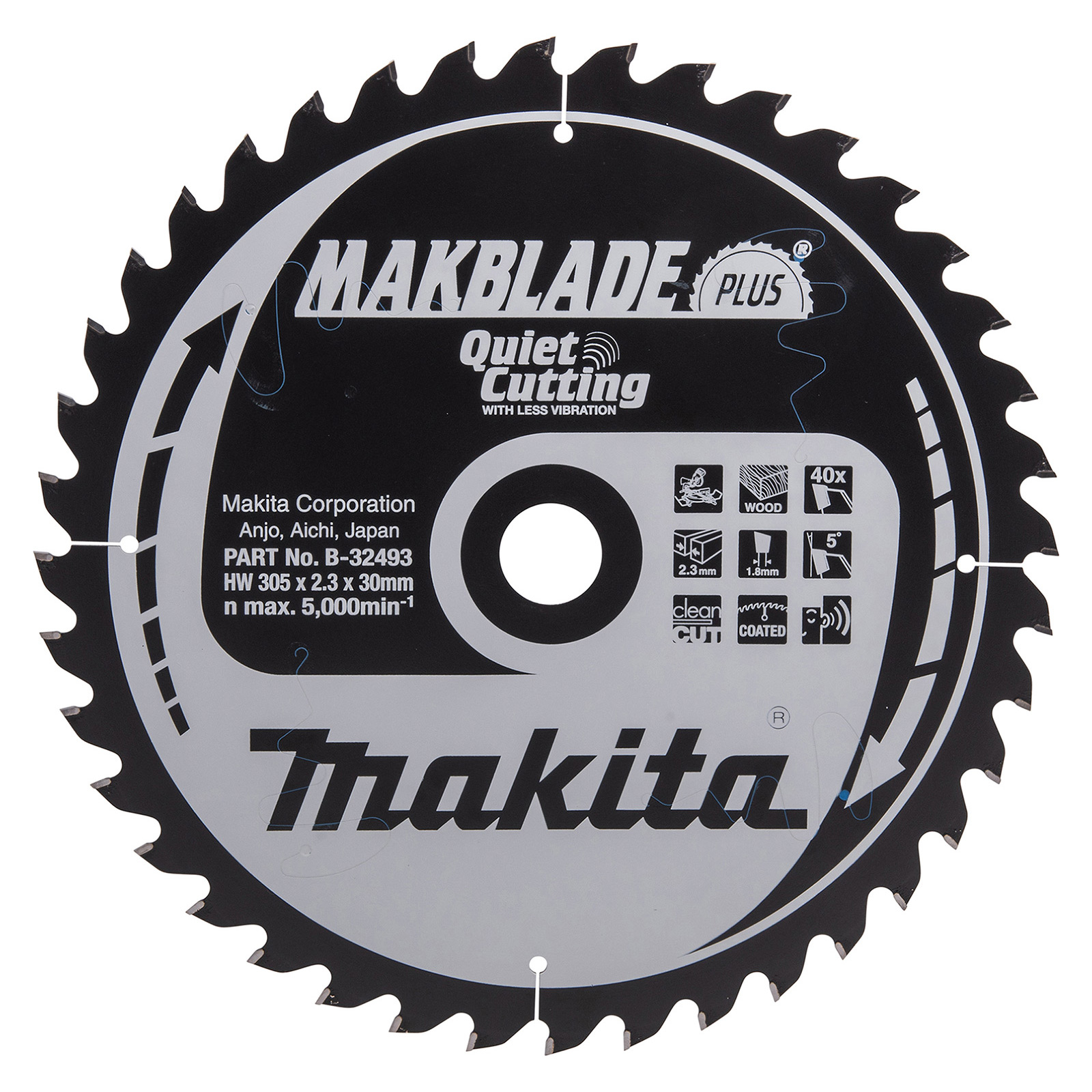 Lame de scie circulaire Makita MAKBLADE+ 305x30x40Z - B-32493