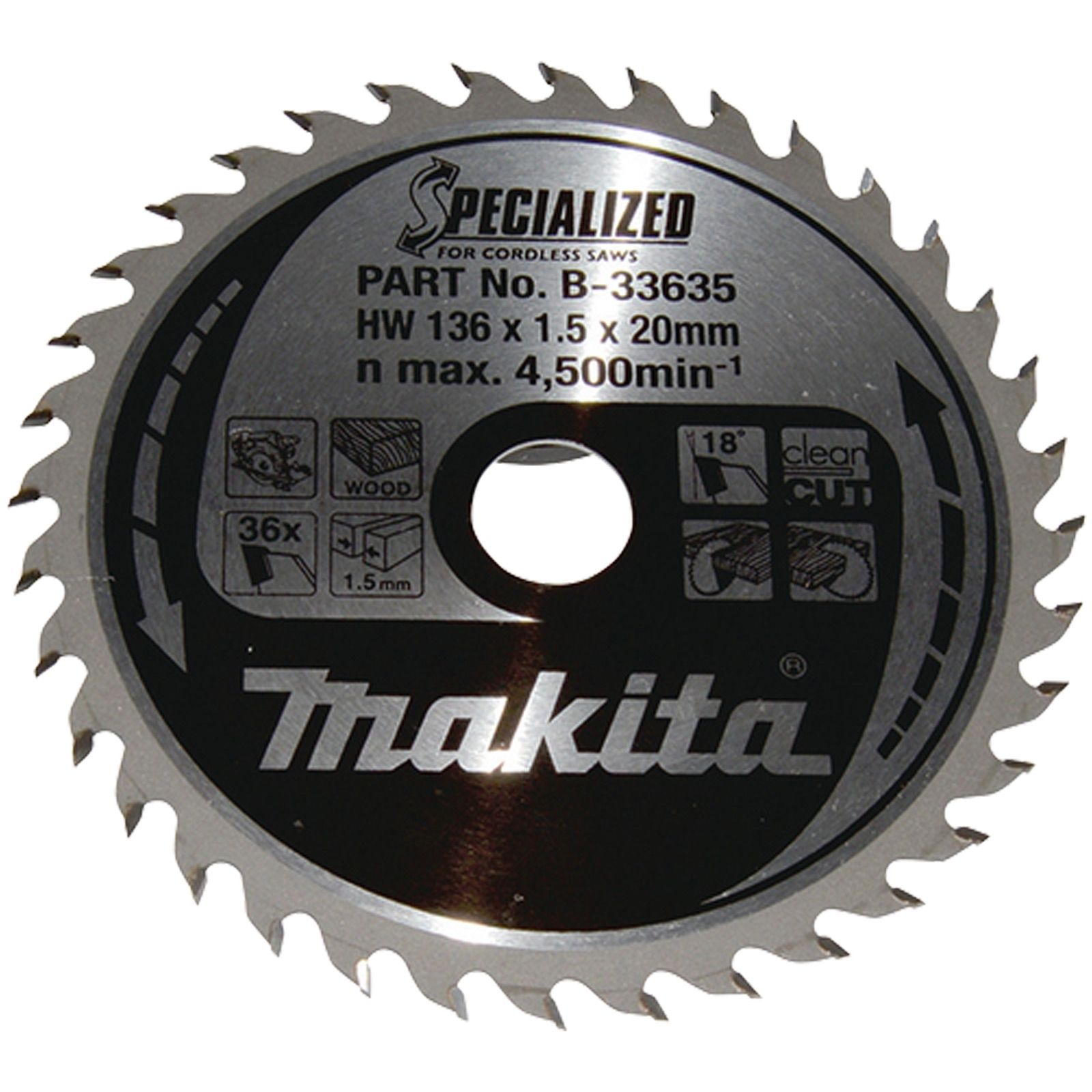 Makita SPECIALIZED Sciage 136x20x36Z - B-33635