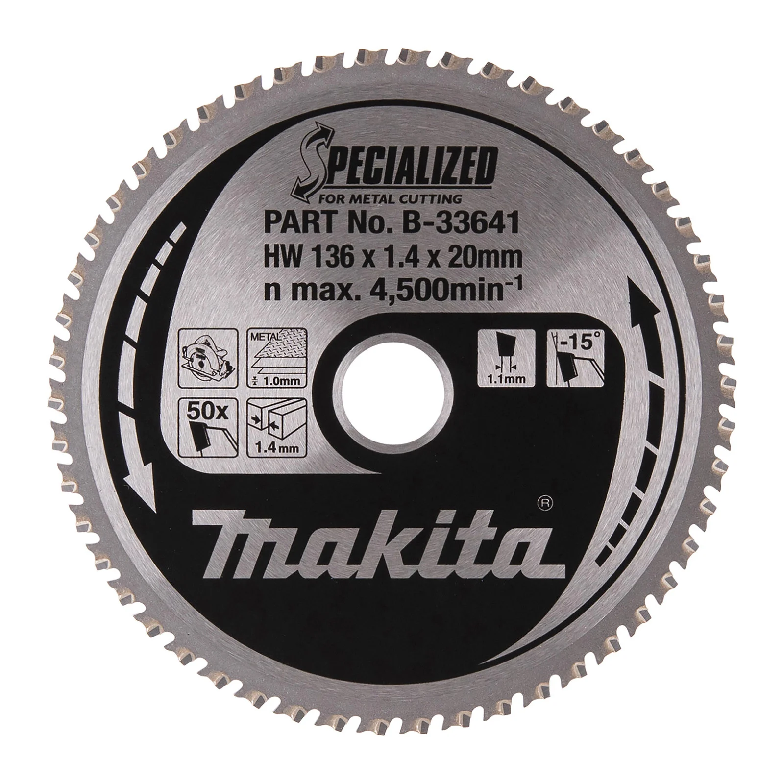 Lame de scie Makita SPECIALIZED 136x20x50Z - B-33641