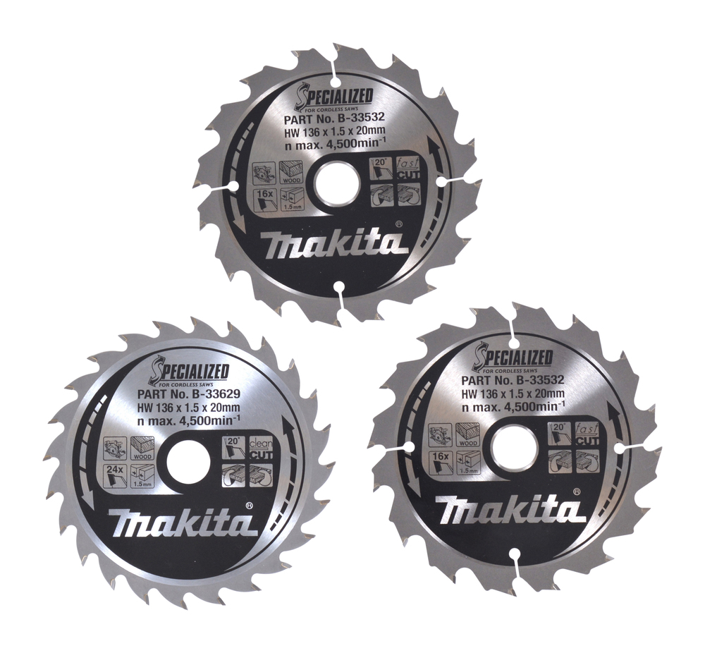 Makita Set de lames de scie 136x20x16Z+24Z - B-33897