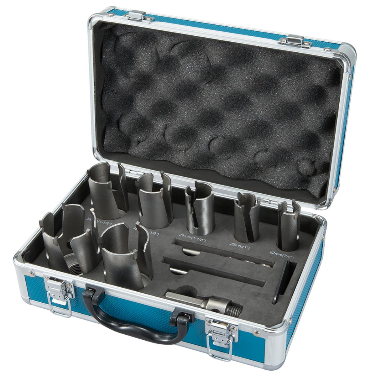 Set de scies cloche polyvalentes Makita HM 9 pièces Ø 22-76 mm - Profondeur de coupe 60 mm — lot de 9 pièces