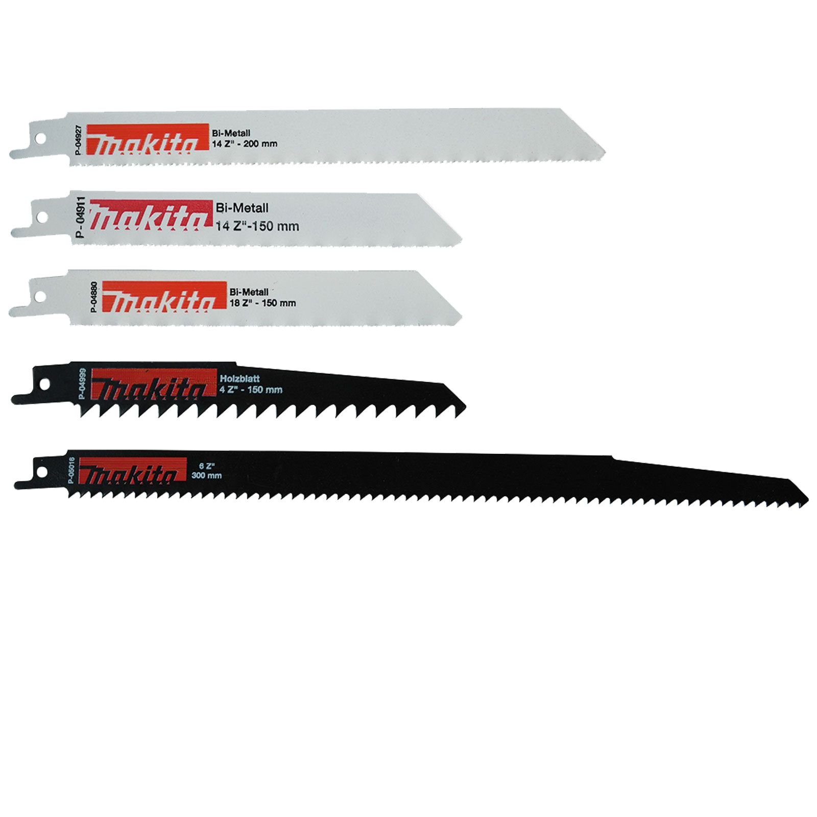 Jeu de lames pour scie sabre Makita P-83945 (coupes grossières et fines)