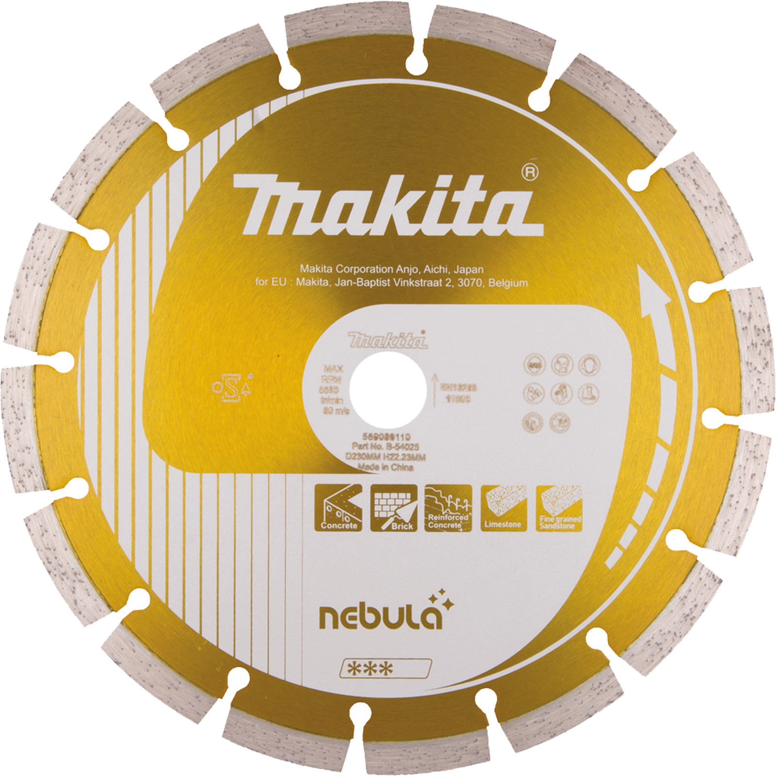 Meule diamantée Makita 230x22,23 Nebula - B-54025