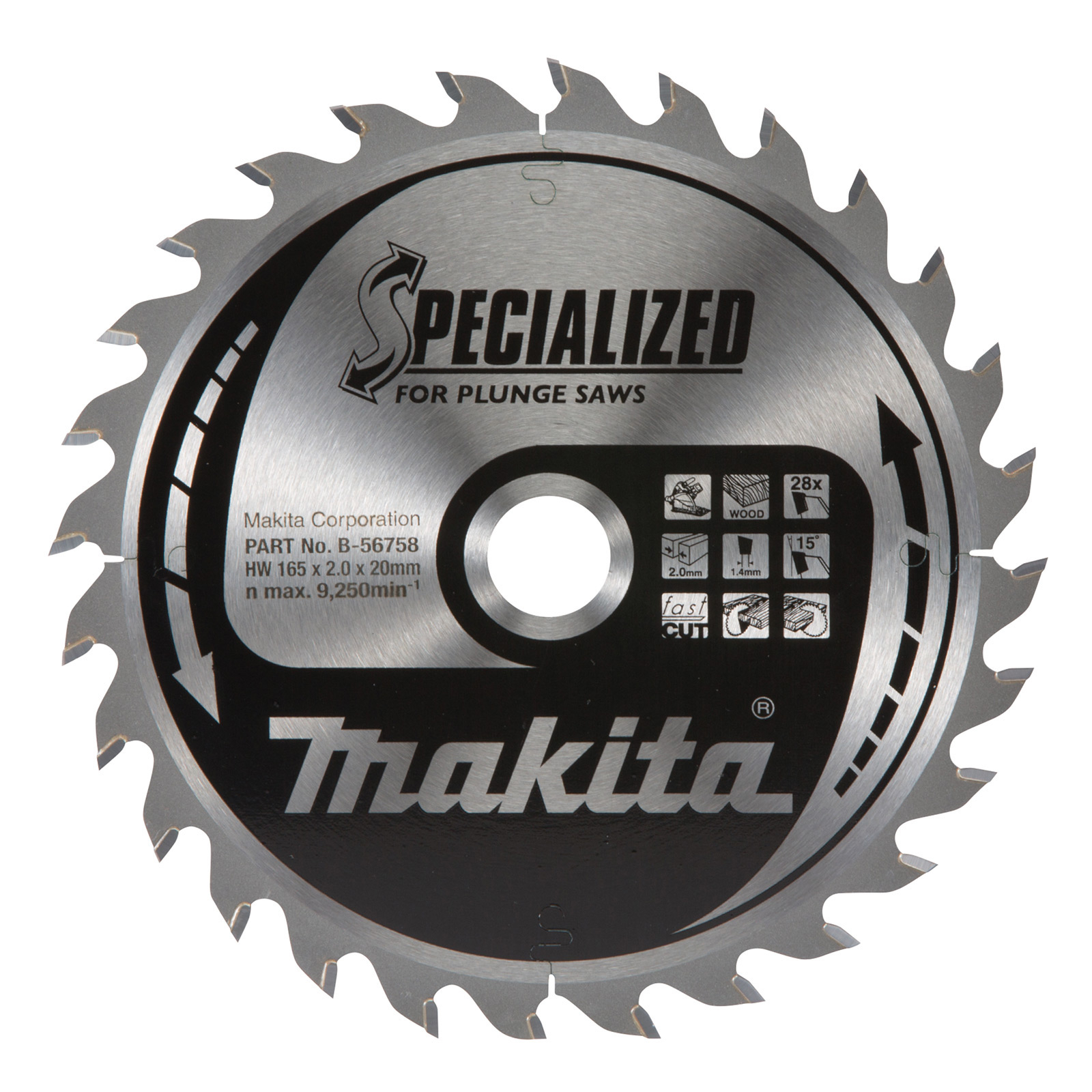 Makita SPECIALIZED Lame de scie circulaire 165x20x28Z - B-56758