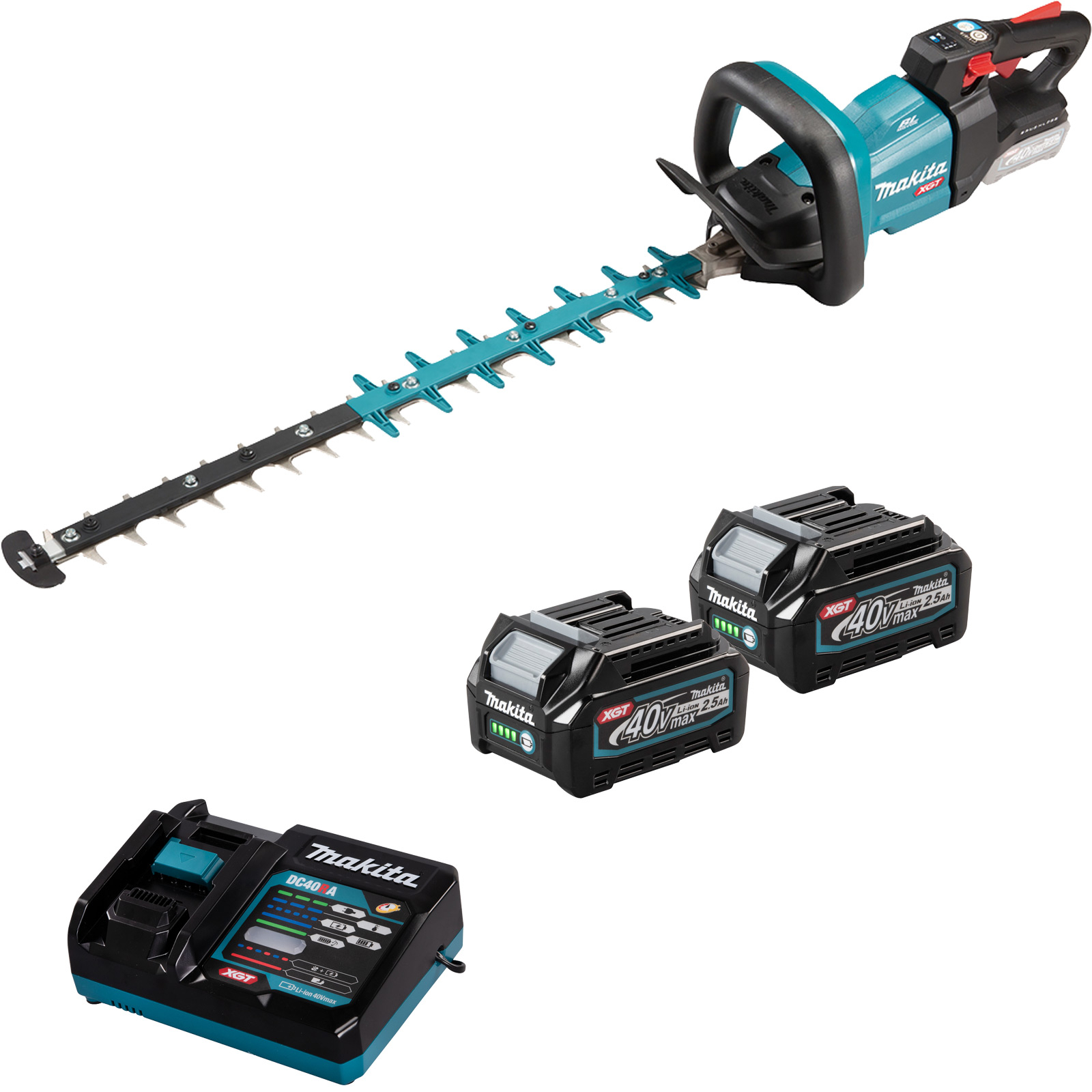 Makita UH004GD201 Taille-haie sur batterie 60 cm 40V max. / 2x 2,5 Ah batteries + chargeur