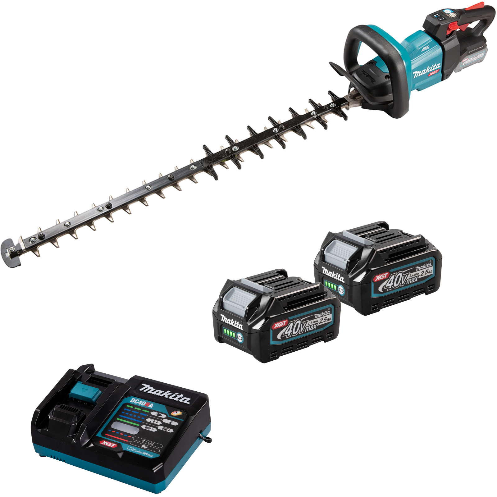 Tondeuse à gazon sans fil Makita 75 cm 40V max. / 2,5 Ah, 2 batteries + chargeur UH007GD201