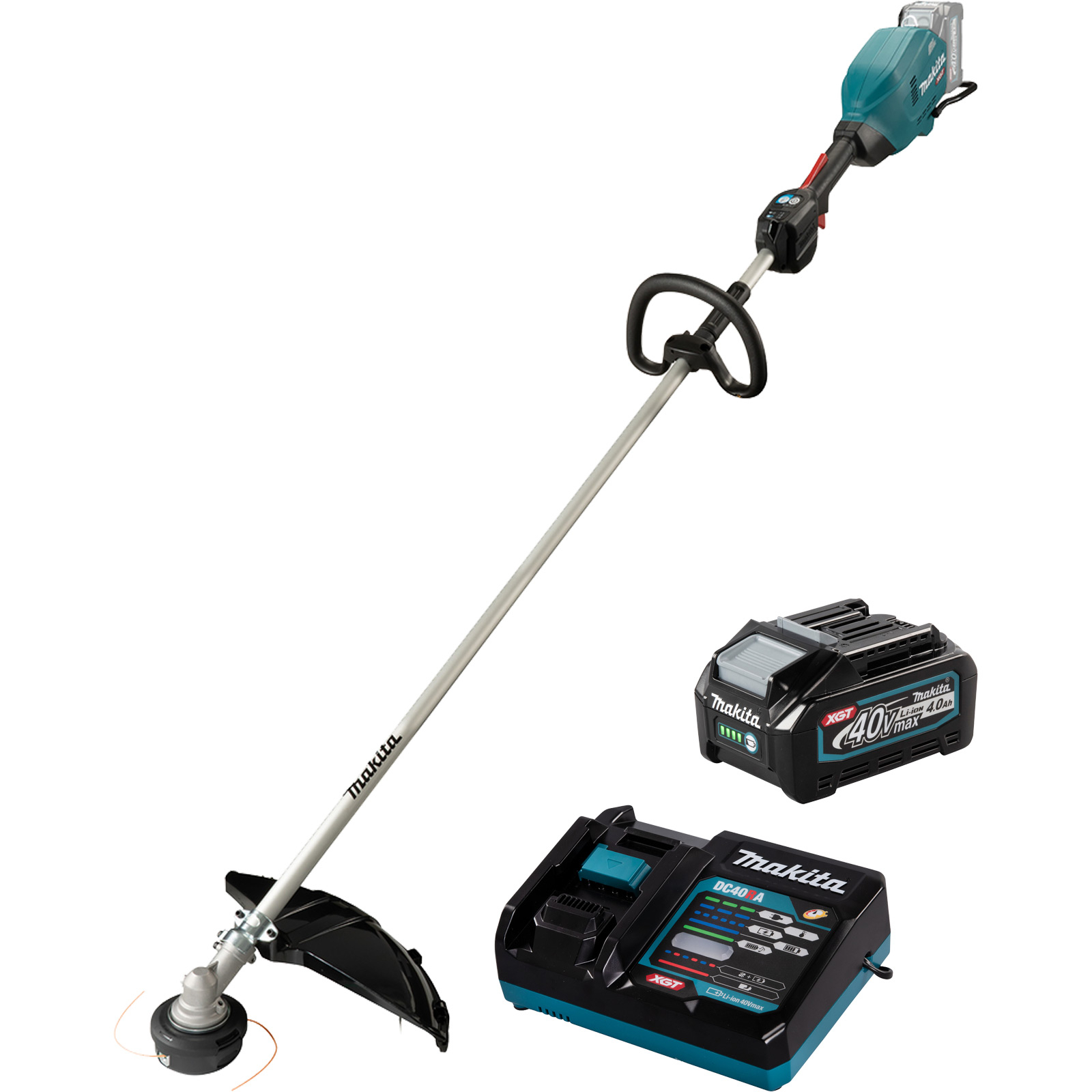 Débroussailleuse sans fil Makita UR007GM101 40V max. Poignée ronde / 1x batterie 4,0 Ah + chargeur