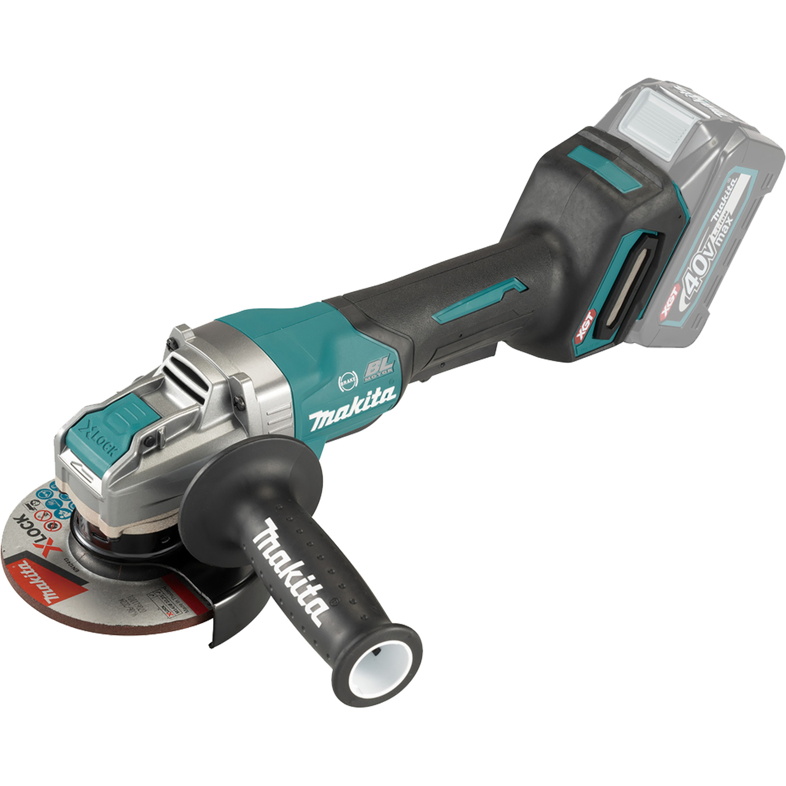 Meuleuse d'angle sur batterie Makita 40V max. (sans batterie, sans chargeur) GA047GZ