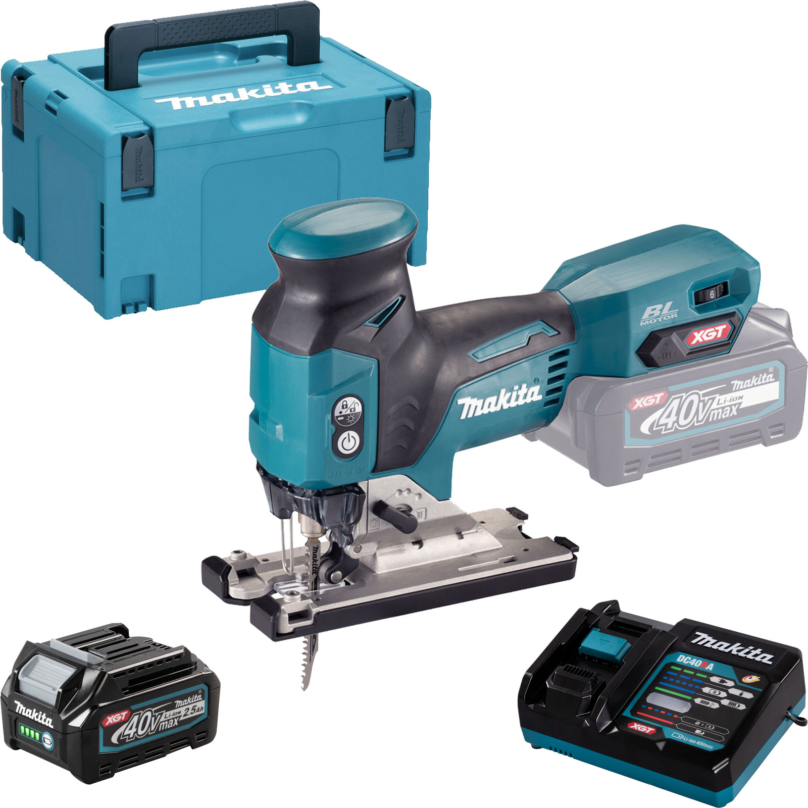 Scie sauteuse pendulaire sans fil Makita XGT - 40V max. - 135 mm - 800 - 3 500 tr/min - JV001GD101