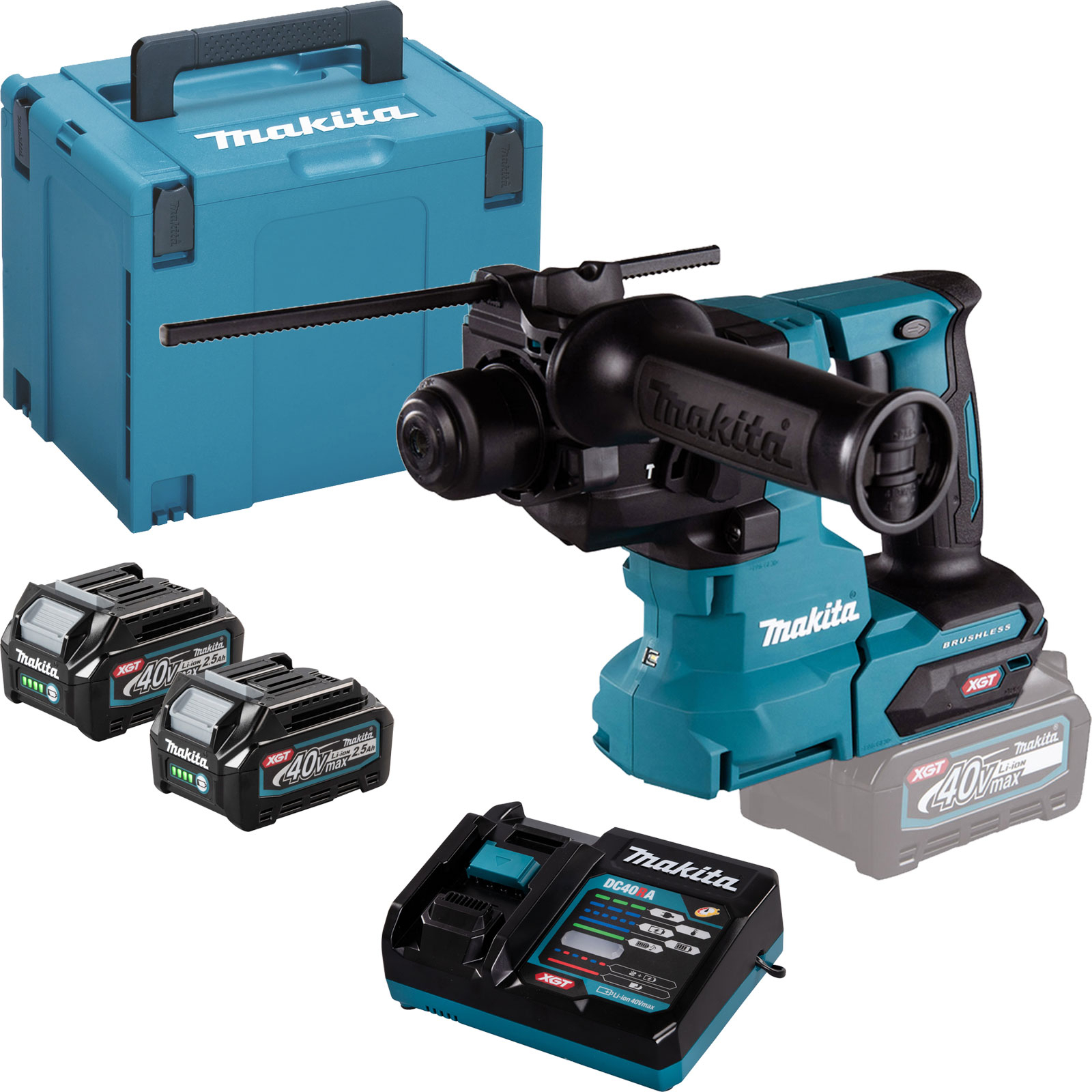 Marteau perforateur sans fil Makita 40V max. - SDS-PLUS - 2,1 J - 20 mm - HR010GD201