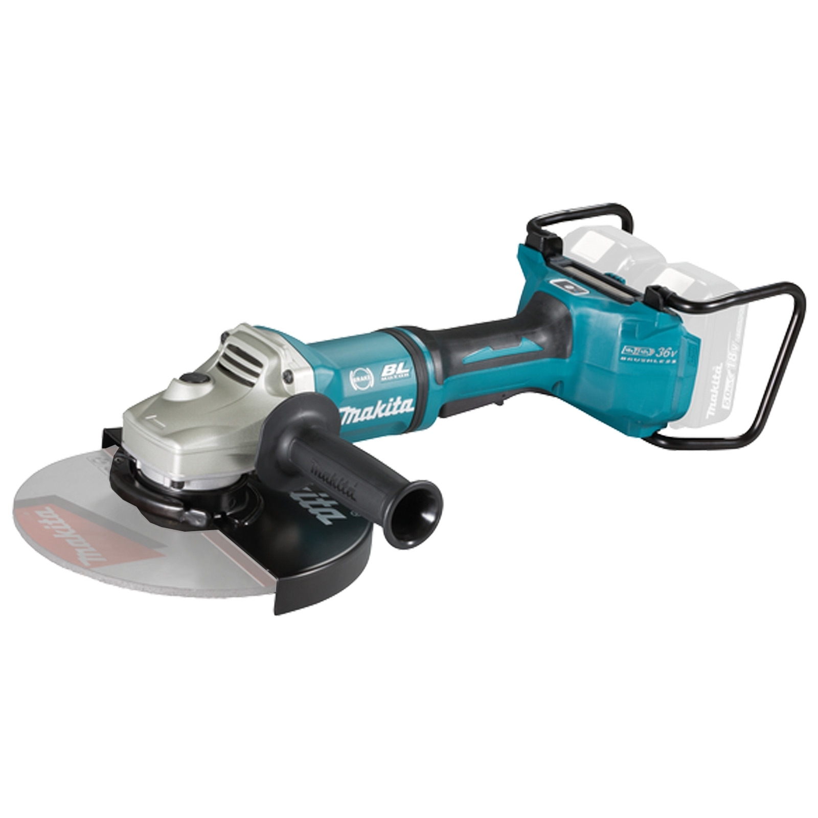 Meuleuse d'angle sur batterie Makita DGA901ZKU2, 2x18V / 230 mm sans batterie ni chargeur