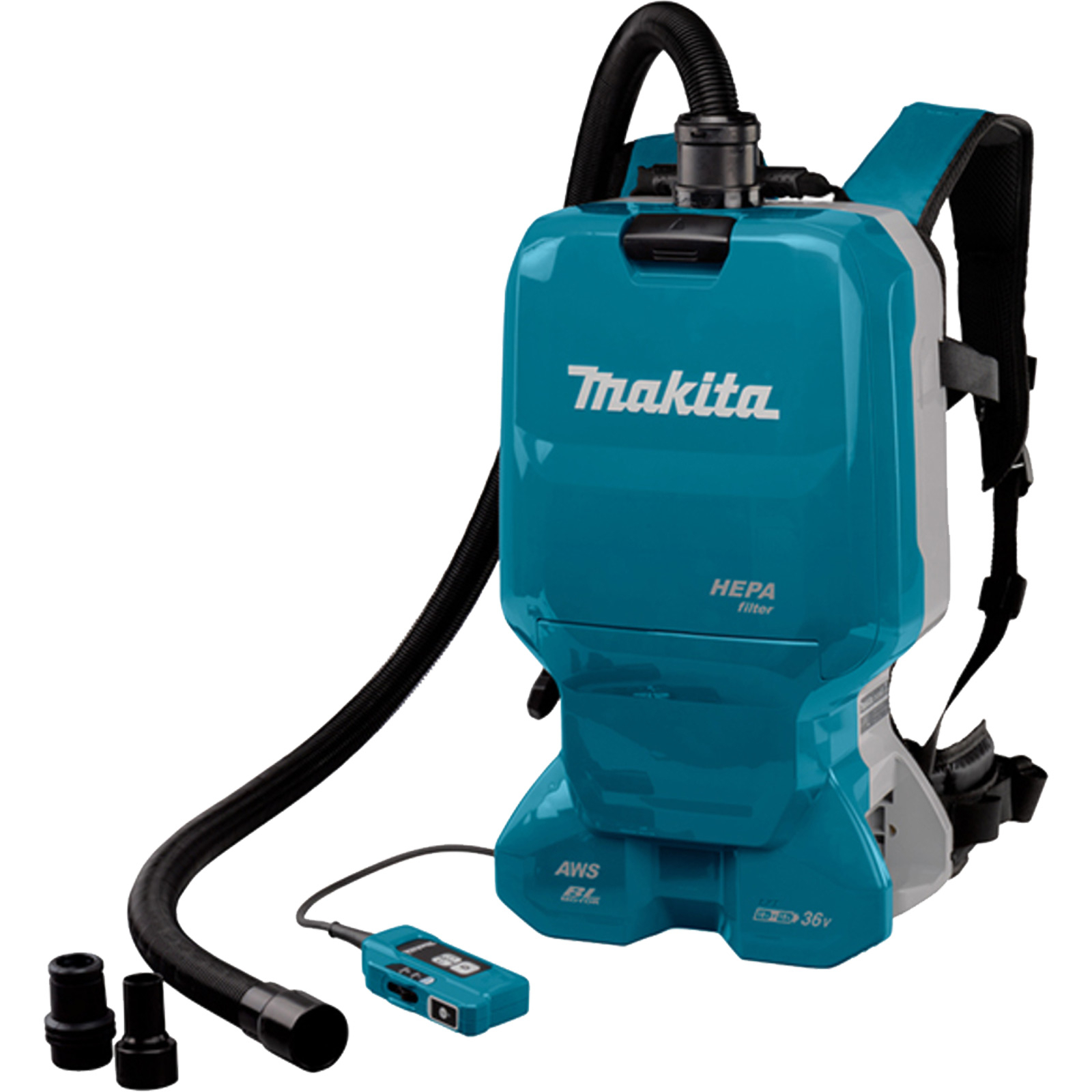 Aspirateur à dos sans fil Makita DVC665ZU 2x18 V, 110 mbar, 6 l sans batterie / chargeur