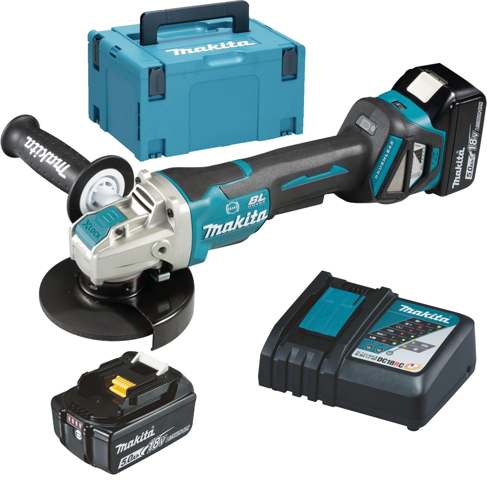 Makita Meuleuse d'angle sur batterie - DGA519RTJ