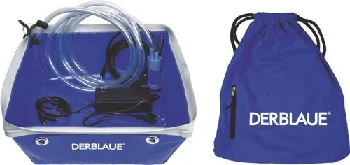 Der Blaue AQ Set sans batterie composé d'une cuve professionnelle et d'un système de pompage