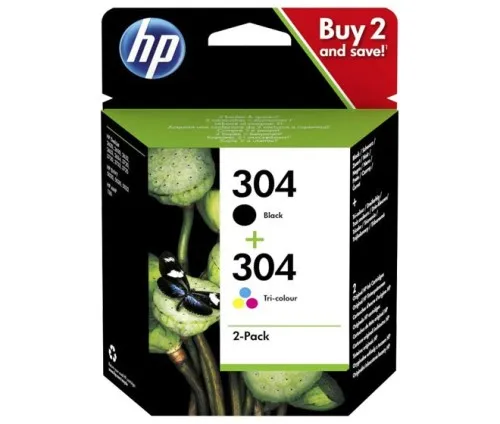 Cartouche d'encre HP 3JB05AE 304 noir+c/m/j 2 pièces/boîte