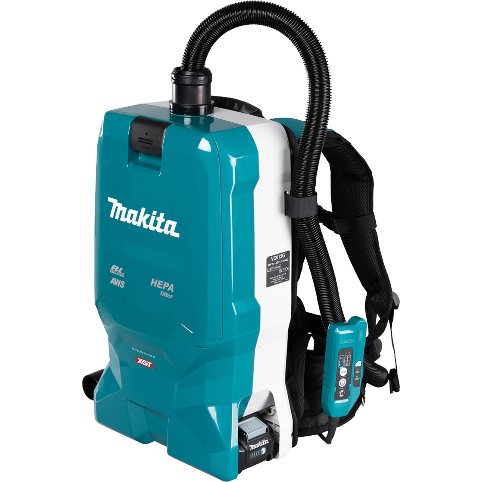 Aspirateur à poussière sur le dos Makita 40V max. avec Bluetooth Solo - VC012GZ01