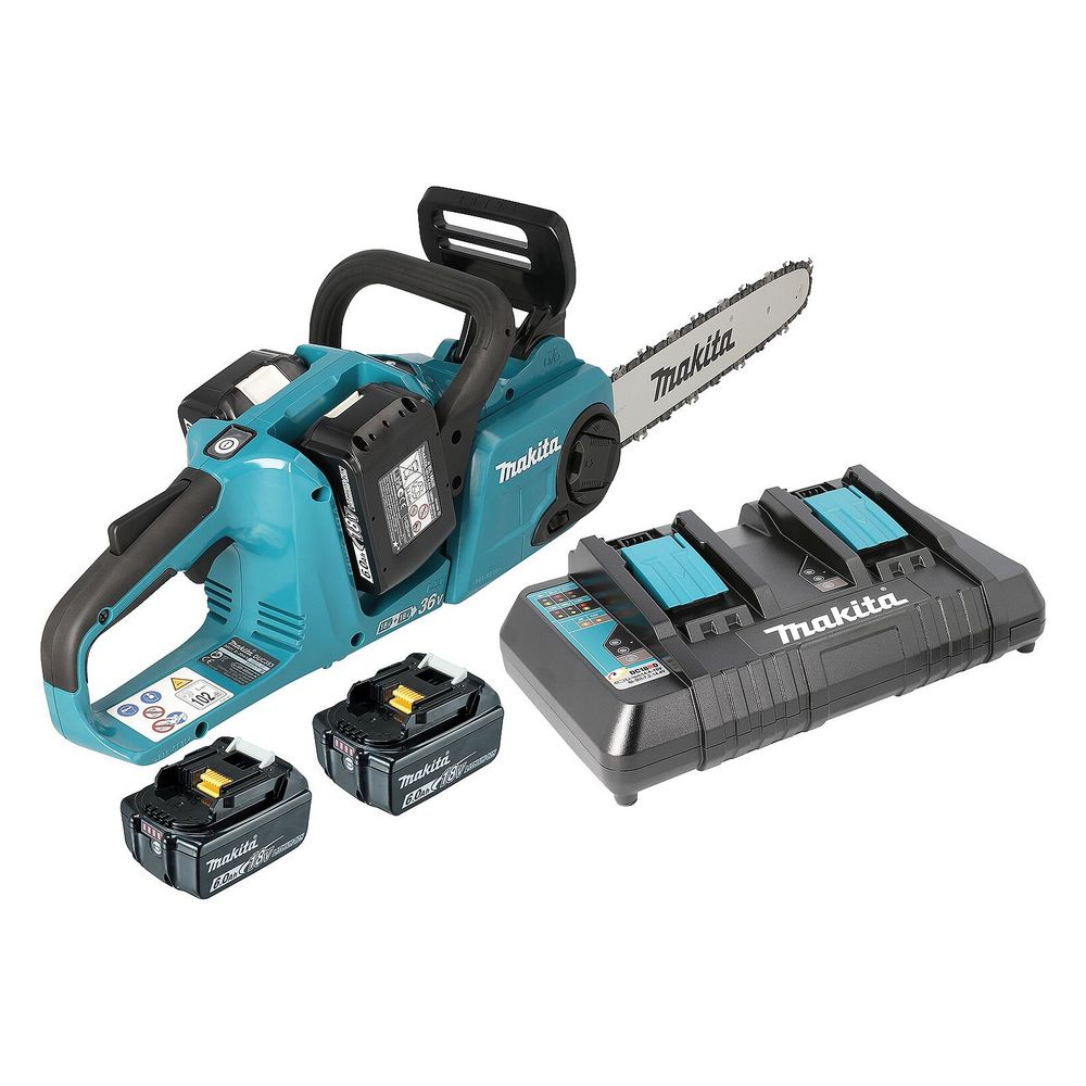 Scie à chaîne sur batterie Makita DUC353PG4, longueur de coupe 350 mm, vitesse de chaîne 20 m/s, 6,5 kg