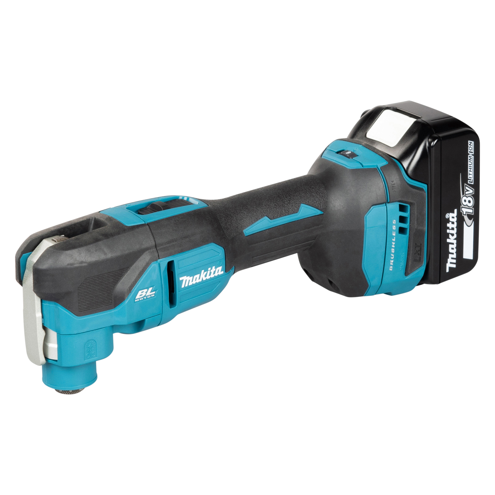 Makita outil multifonction à batterie 18V / 5,0 Ah, 2 batteries + chargeur + kit d'accessoires en MAKPAC - DTM53RTJX1