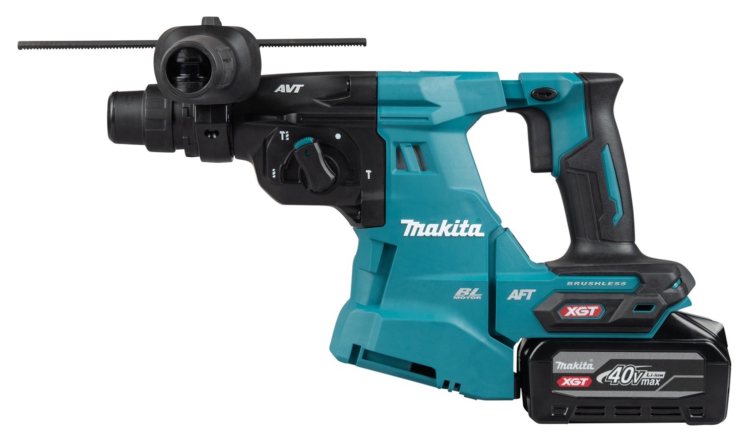 Makita Marteau perforateur combiné à accumulateurs SDS-PLUS 40V max. / 4,0 Ah, 2 accus + chargeur dans MAKPAC - HR011GU201