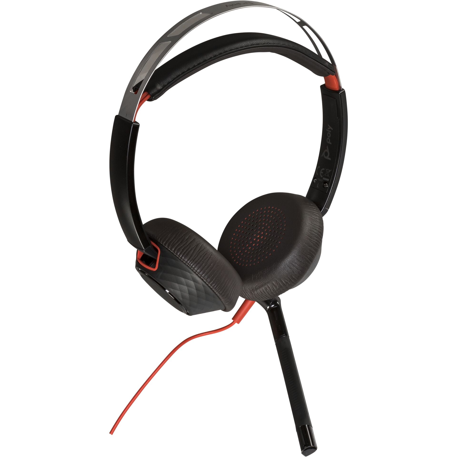 Casque stéréo Poly Blackwire 5220 On-Ear USB-C, adaptateur USB-C/A, prise 3,5 mm, filaire, MS-Teams