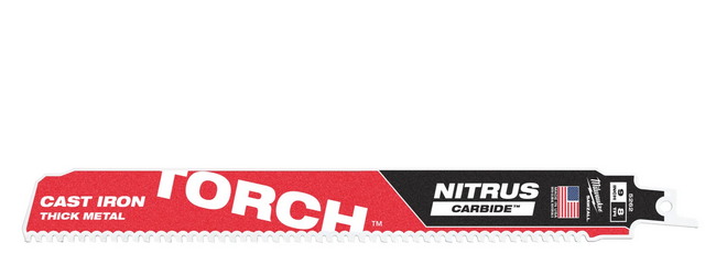 Lame de scie sabre Milwaukee THE TORCH NITRUS HM - Métal 230 x 3,2 mm (8 DPI)