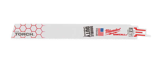 Lame de scie sabre Milwaukee THE TORCH 300 x 2,5 mm (10 TPI) pour métal