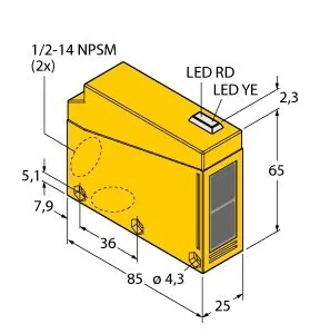 Turck Opto Sensor Q85BB62DL-B
