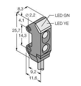 Turck Winkellichttaster VS1AP5CV20