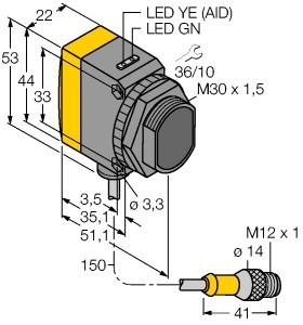 Turck Opto-Sensor QS30RRXSH2OQ5