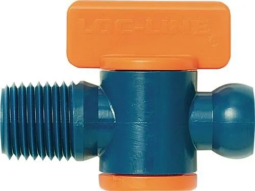 Vanne d'arrêt Loc-line, filetage mâle 1/4", sachet de 2 pièces