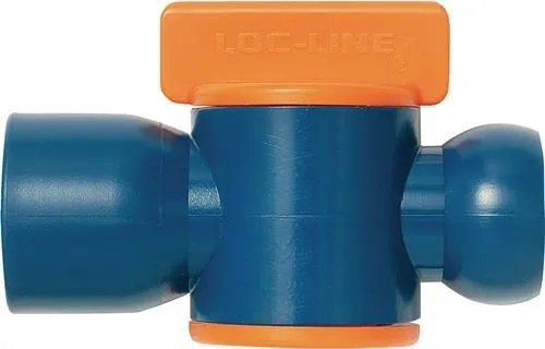 Robinet d'arrêt Loc-line, filetage 1/2 pouce avec raccord mâle, lot de 2
