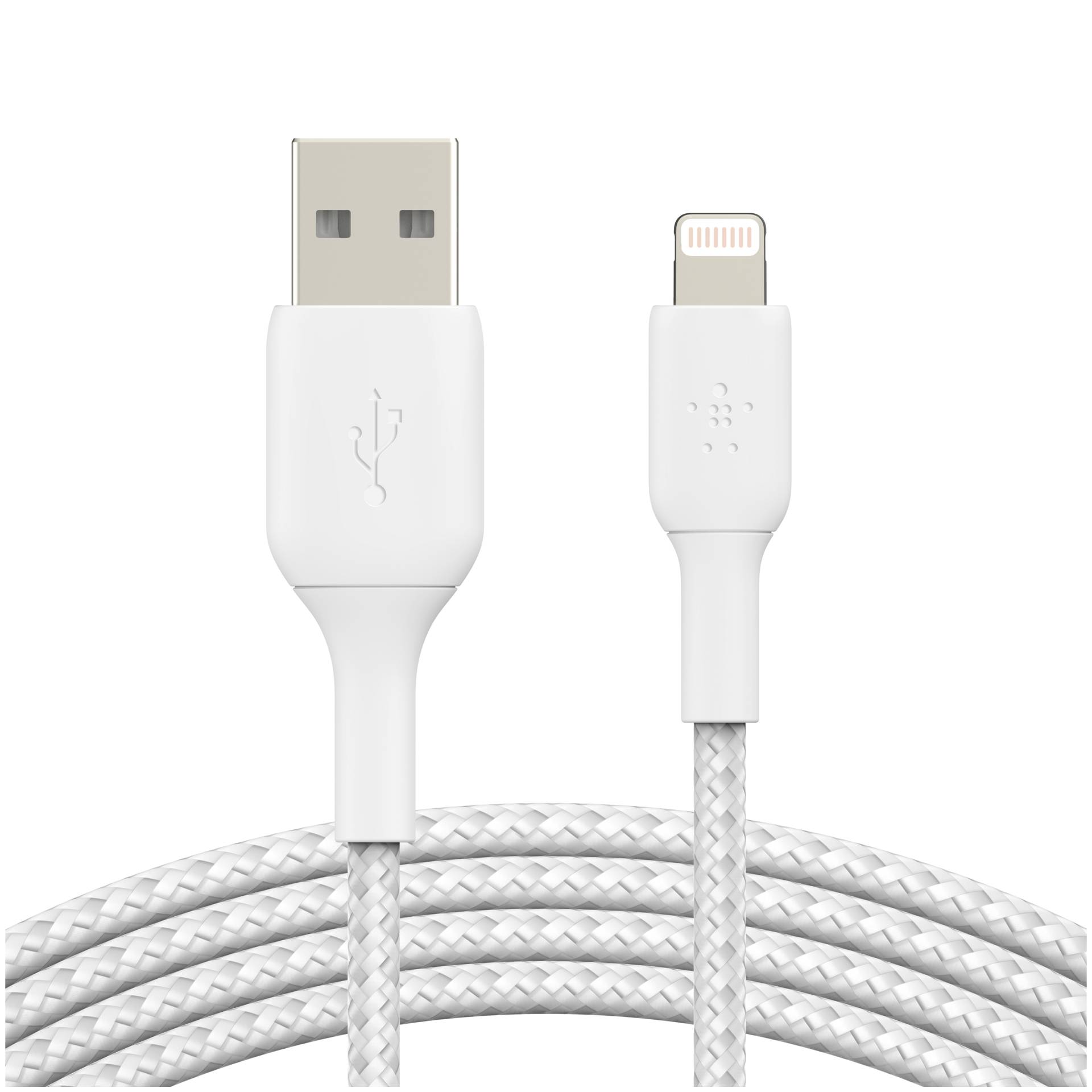 Belkin BoostCharge câble USB-A/Lightning tressé 3 m, blanc