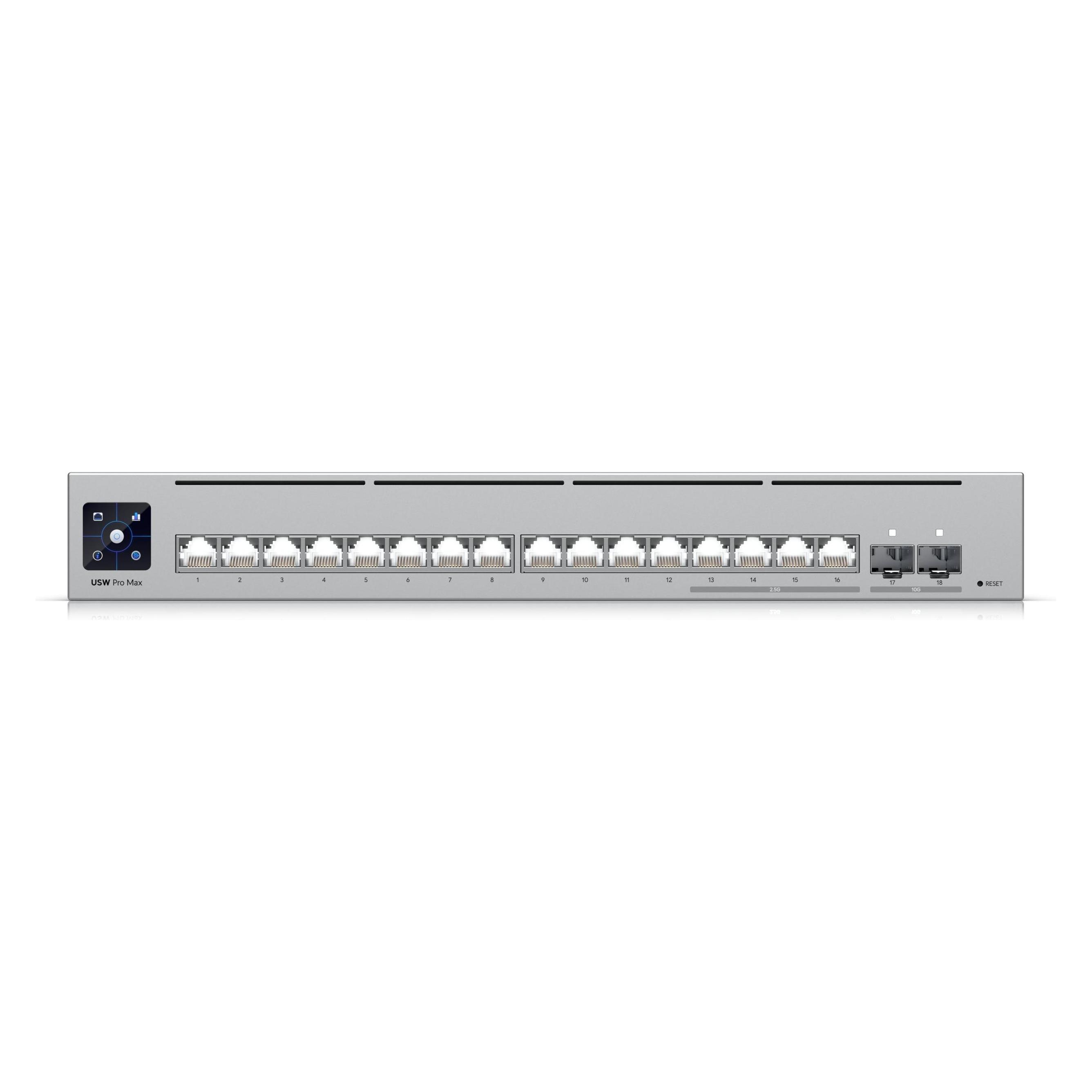 Switch Ubiquiti UniFi USW Pro Max 16 ports Layer 3, Etherlighting 4x 2,5 GbE RJ45, 2x 10G SFP+