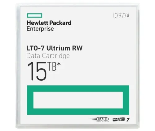 Cartouche de données LTO-7 Ultrium 15 To réinscriptible HPE (C7977A)