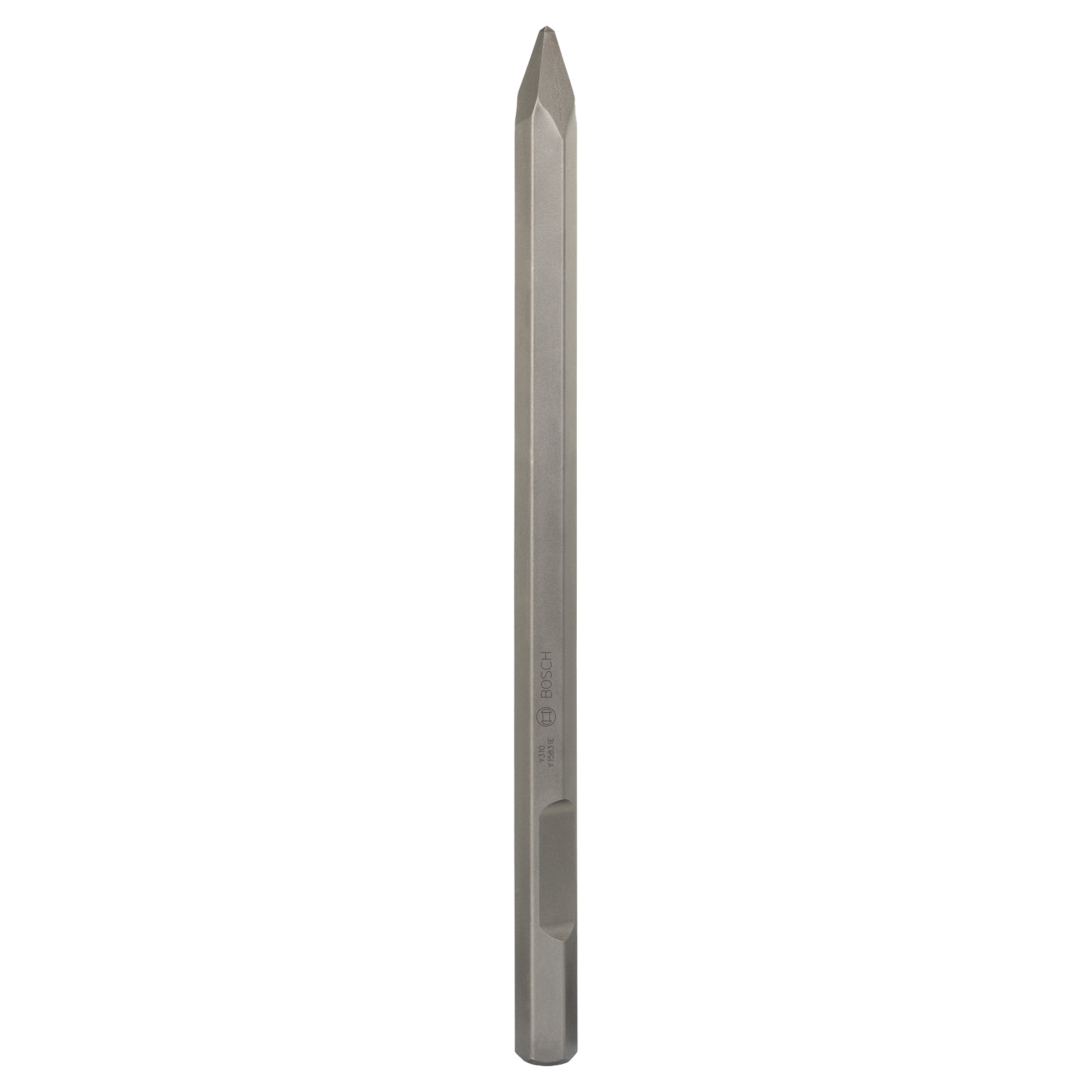 Burin pointu Bosch avec queue hexagonale 28 mm en étoile, 400 mm - 1618660000 ( rouille de transport)